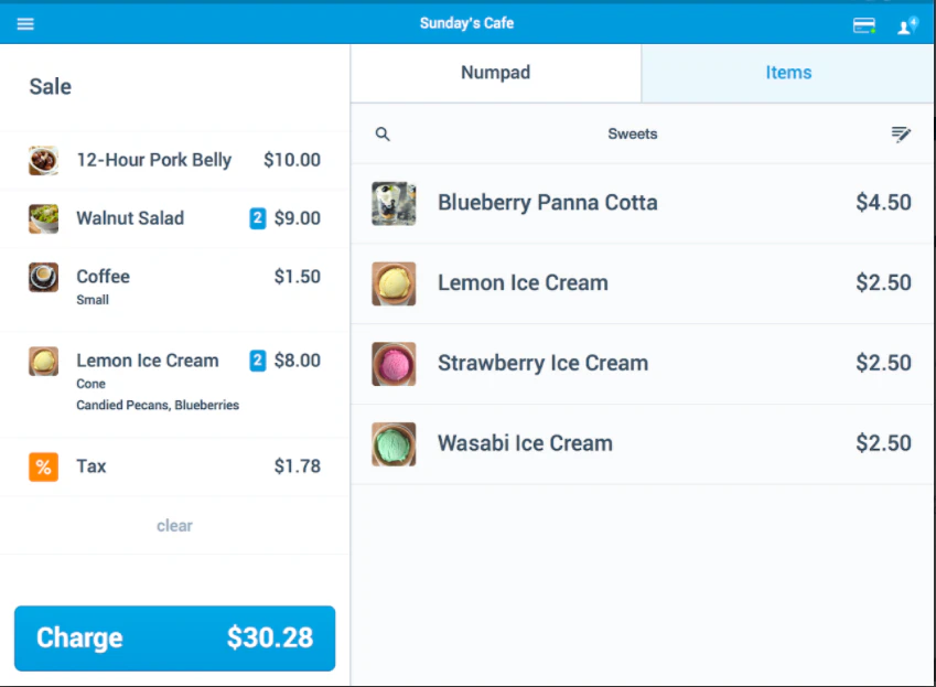 screenshot of PayPal Point of Sale